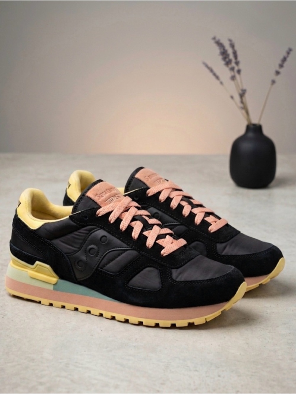 Saucony Shadow Originals - Women’s 7- Black/Multicolor Pastel